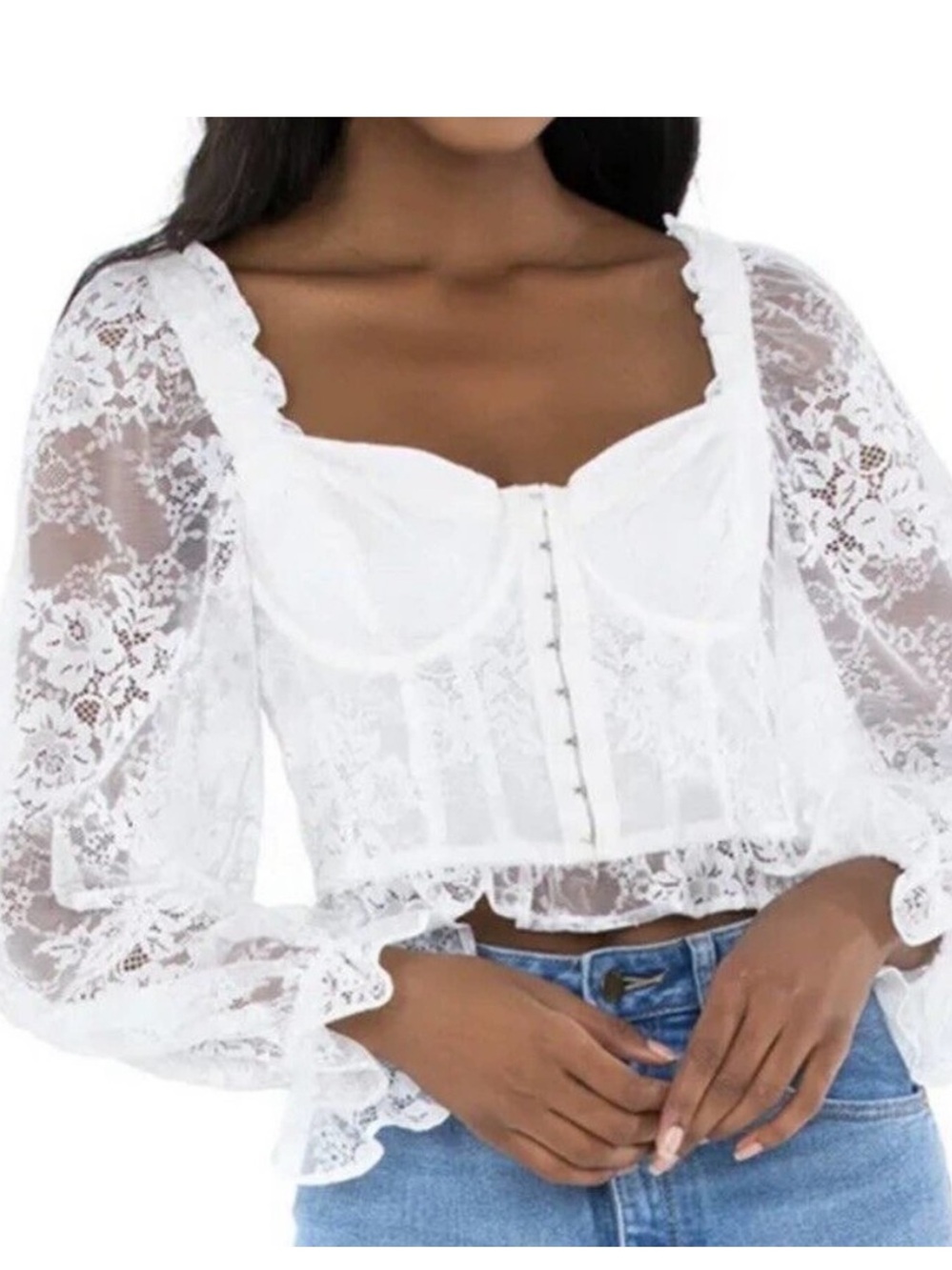 For Love And Lemons White Cheyenne Top